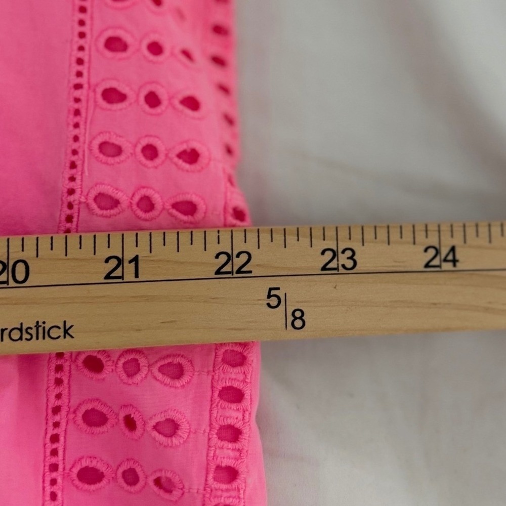 Vineyard Vines Hot Pink Eyelet Sleeveless Mini Dress - Picture 8 of 11